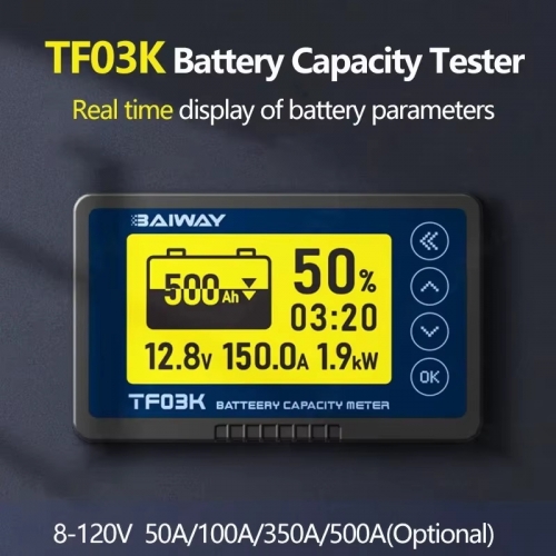 DC8-120V Coulomb Counter Battery Capacity Display Voltage Current 50a/100a/350a/500a Coulomb Counter for Electric Car