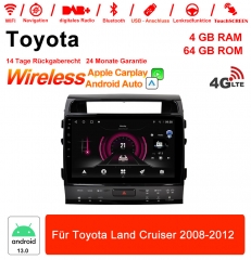 10 pouces Android 13 Autoradio/Multimédia 4Go RAM 64Go ROM Pour TOYOTA Land Cruiser 2008-2012 avec WiFi NAVI Bluetooth USB