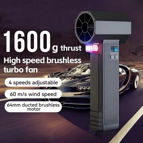 Sèche-linge de voiture, ventilateur turbo à jet violent avec poussée 1.6kg, 4000mah, 64mm, pour nettoyer l'eau, le sable, les sorties de neige