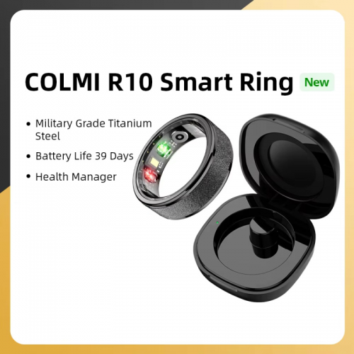 COLMI R10 Smart Ring mit Ladeetui für Männer und Frauen, Gesundheits- und Schlafmonitor, 5ATM wasserdicht, Multi-Sport-Modus