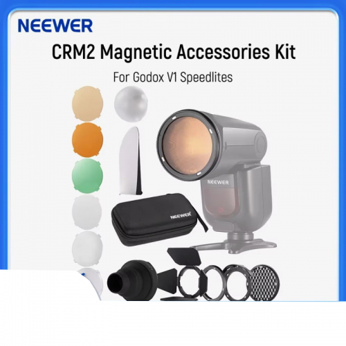 NEEWER CRM2 Magnetic Accessory Kit for Round Head Flash Z1-C Z1-N Z1-S Z2-C Z2-N Z2-S Compatible with Godox V1 Speedlites