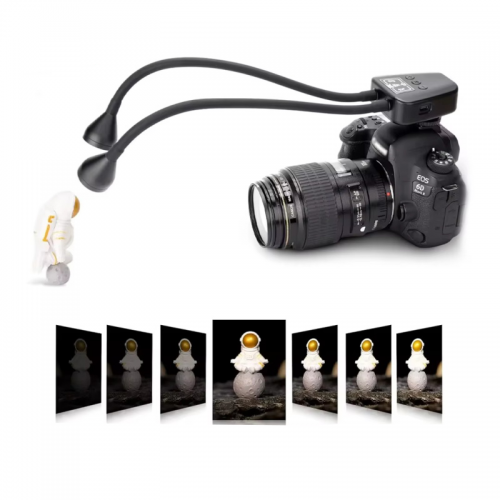 Lampe de bras Macro LED avec 10 niveaux de luminosité réglable, éclairage de photographie Macro pour Canon Nikon Sony Olympus Fujifilm DSLR