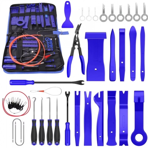 43 stücke Hand Werkzeug Set Hebeln Demontage Werkzeug Innen Tür Clip Panel Trim Dashboard Removal Tool Kit Auto Auto Öffnung Reparatur werkzeug