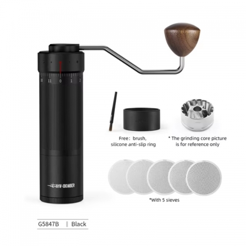 Manual Coffee Grinder for Espresso Pour Over Coffee Stainless Steel Conical Burr Adjustable Setting Barista Tools