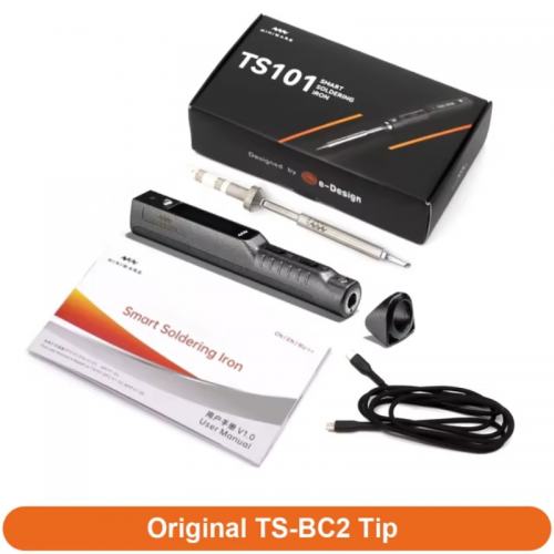 Original ts101 soldering iron portable adjustable temperature digital soldering station tip TS-BC2 pd3.1 90w ts100 upgrade