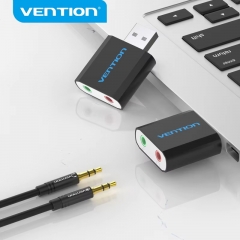 Vention USB Sound Card USB Audio Interface headphone Adapter Sound Card for Mic Speaker Laptop PS4 Computer External Sound Card