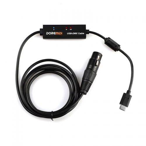 Doremidi USB-C to dmx cable convert dmx/rdm