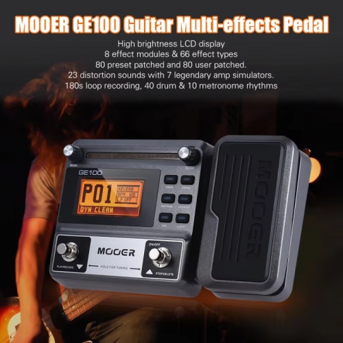 Gitarren-Multieffektprozessor-Effektpedal mit Loop Record Tuning Tap Tempo Rhythmus Scale & Akkord-Unterrichtfunktion