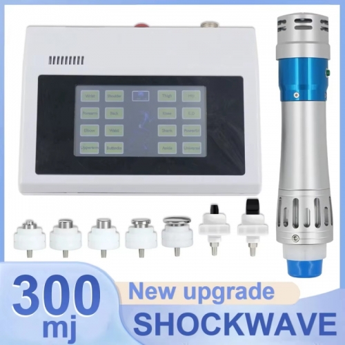 300mj shockwave therapy device with 7 heads body massage ed treatment relax physiotherapy arthritis pain relief