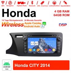 8 pouces Android 13.0 Autoradio / multimédia 4Go RAM 64Go ROM pour Honda CITY 2014 avec WiFi NAVI Bluetooth USB