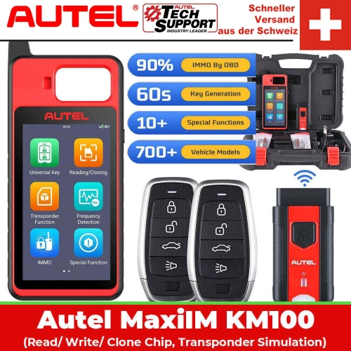 Autel MaxiIM KM100E IMMO Key Fob Programmateur Immobilizer Outils de création de clés Outil universel de création de clés