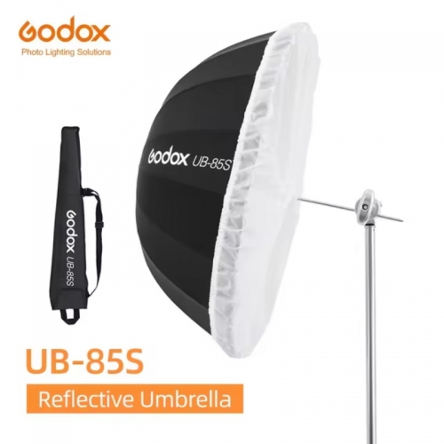 Godox UB-85S UB-105S UB-130S UB-165S Parabolic Black Reflecting Umbrella Studio Light Umbrella with Diffuser Cover Fabric