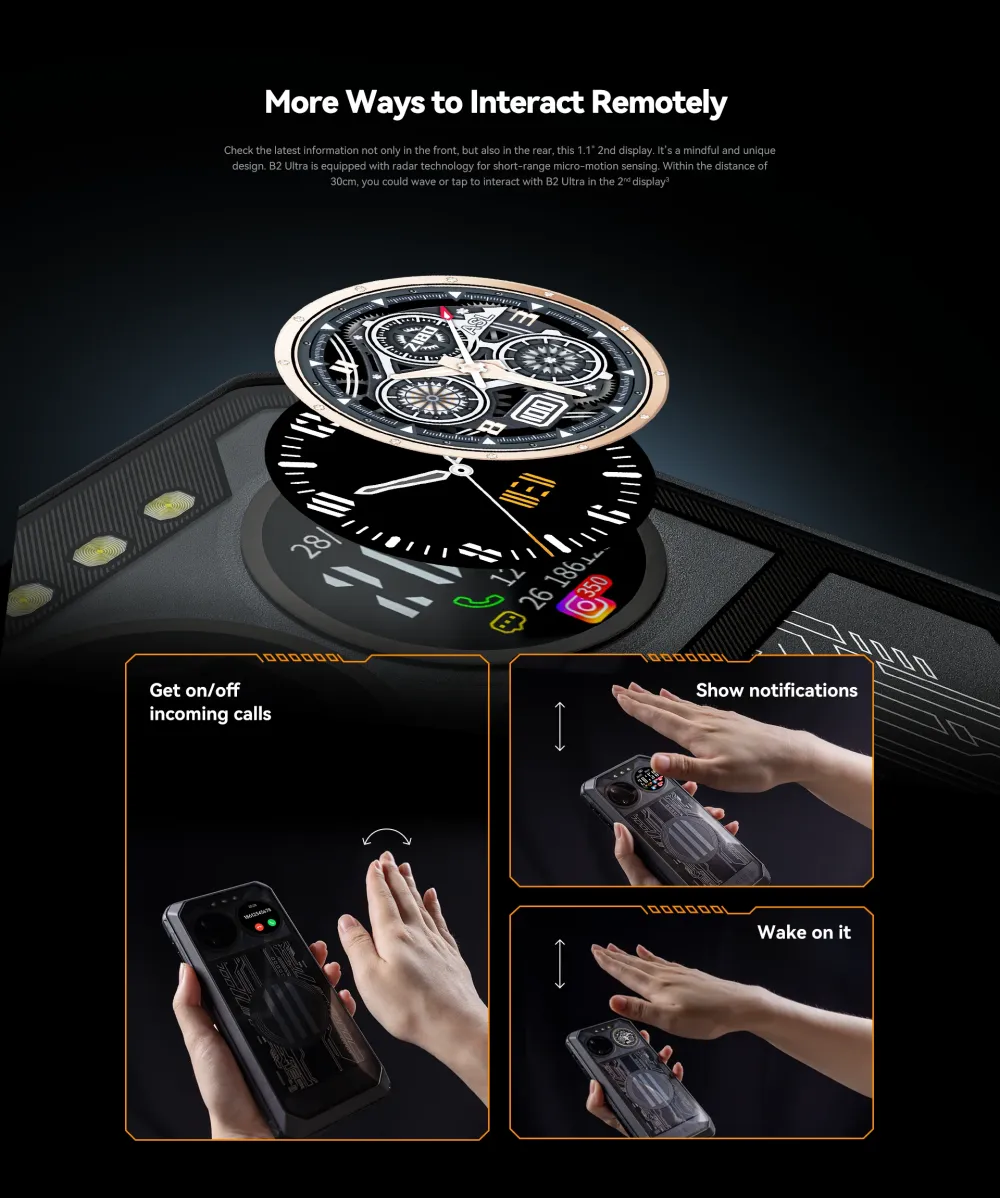 IIIF150 B2 Ultra 5G Rugged Smartphone with 15000mAh Battery, 200MP Camera, 6.8" 120Hz Screen, and Dual-Screen Design