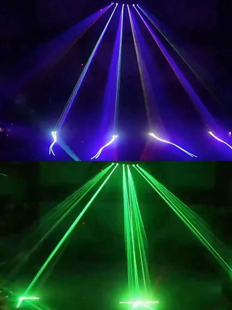 lumière laser à six trous en forme de secteur DJ