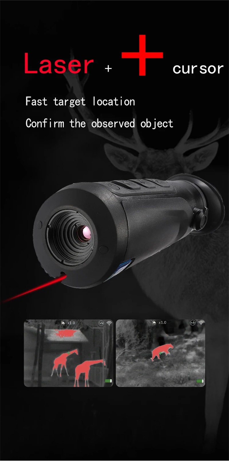 Hunting infrared thermal monocular