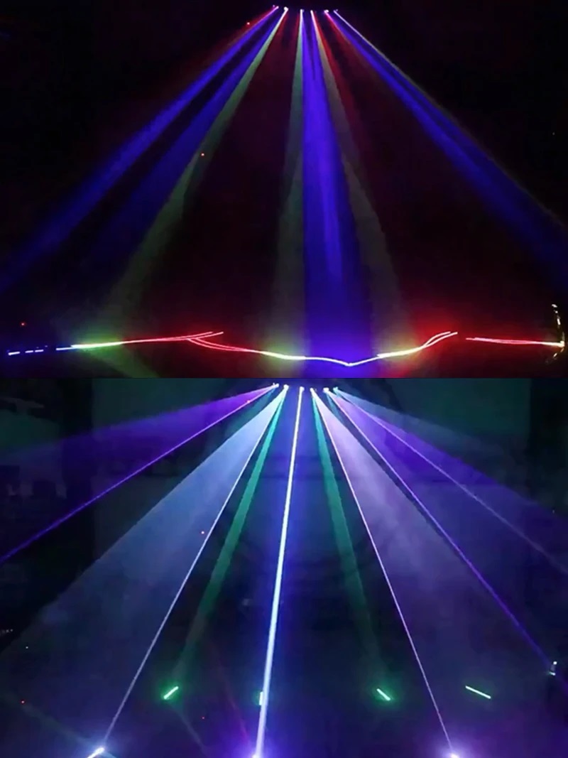 lumière laser à six trous en forme de secteur DJ