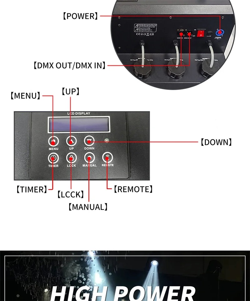 3000W 1500W LED Smoke Bubble Machine