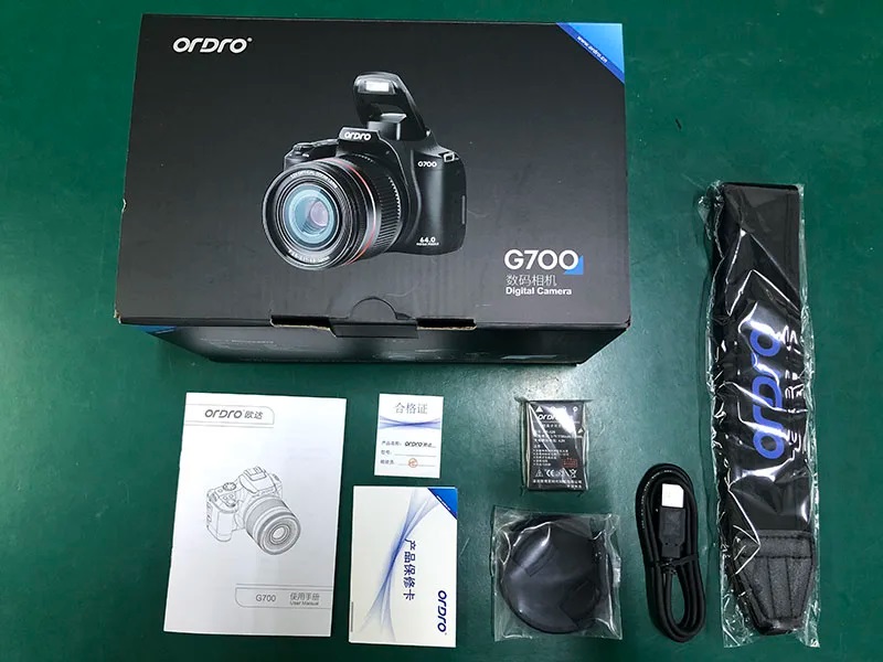 ORDRO G700 4K camera with 12x optical zoom, 64MP photo resolution, rotatable 3-inch touchscreen, and Wi-Fi connectivity – Ideal for vlogging and travel