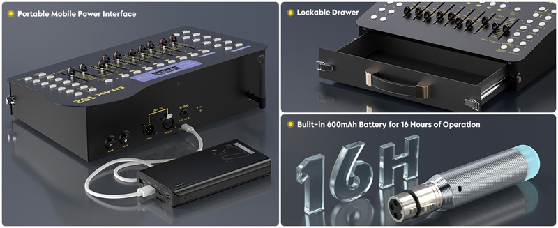 Wireless DMX 512 Konsole