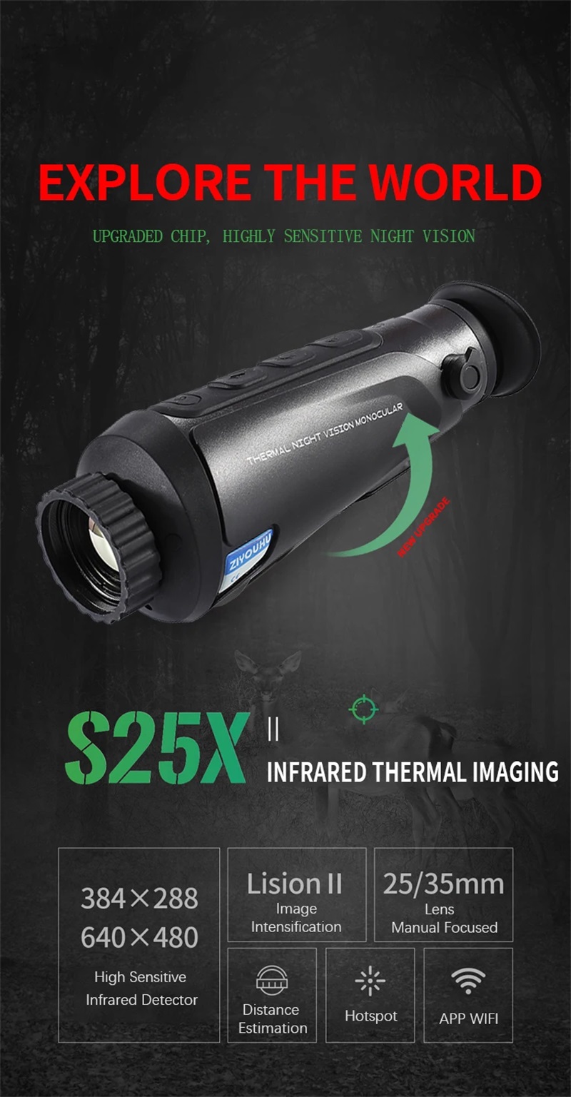 Hunting infrared thermal monocular