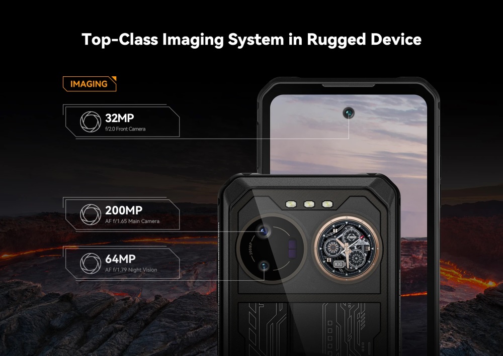 IIIF150 B2 Ultra 5G Rugged Smartphone mit 15000mAh Batterie, 200MP Kamera, 6.8 Zoll 120Hz Bildschirm und Dual-Screen Design