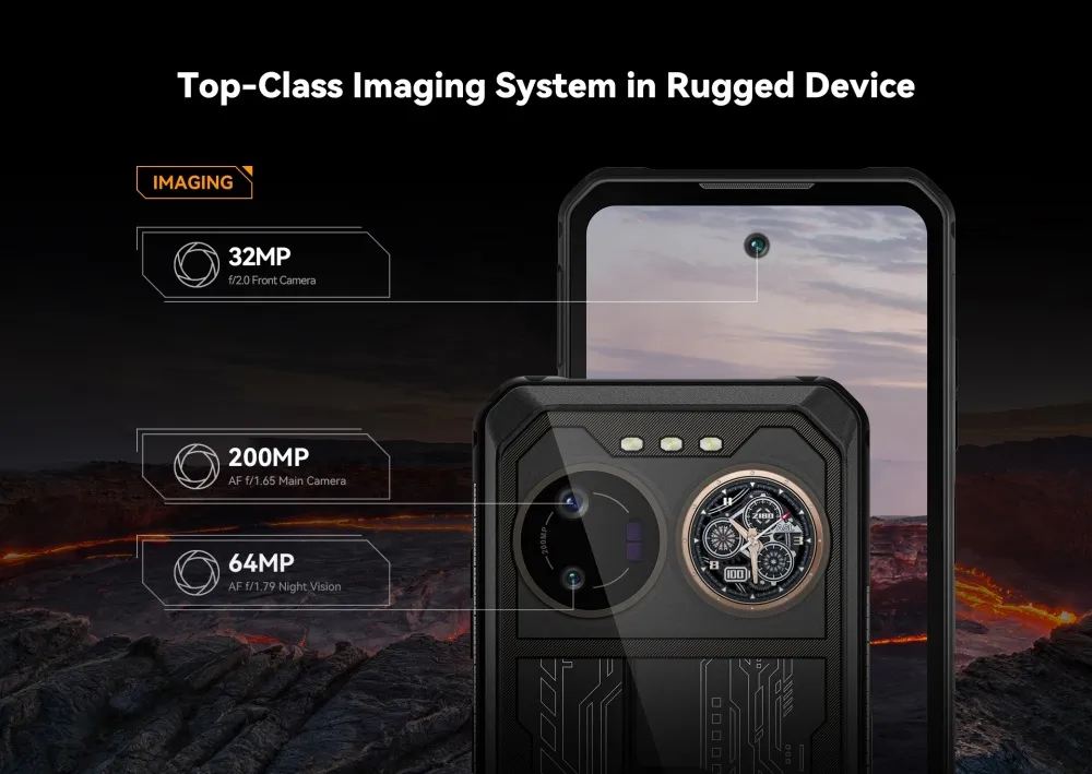 IIIF150 B2 Ultra 5G Rugged Smartphone with 15000mAh Battery, 200MP Camera, 6.8" 120Hz Screen, and Dual-Screen Design