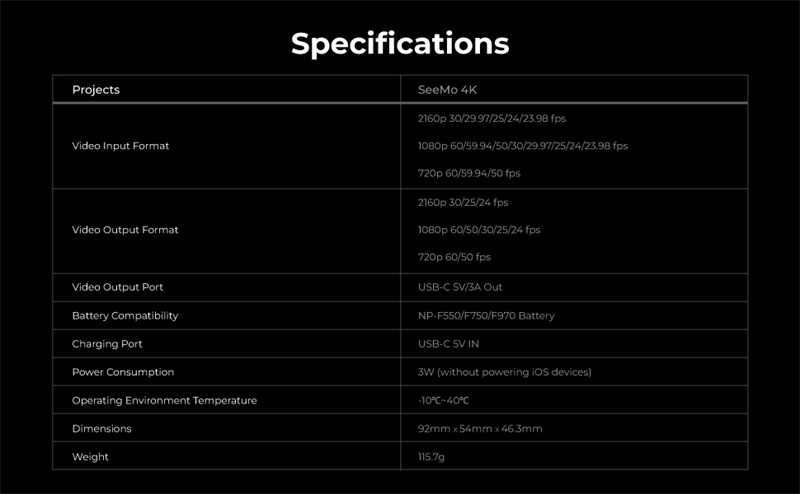 Accsoon seemo 4k hdmi zur USB-C