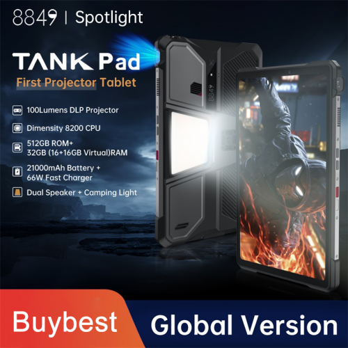 8849 TANK PAD 10.95 Zoll Unihertz Robustes Projektor-Tablet-Smartphone 120Hz 32GB 512GB 21000mAh 32MP + 50MP 66W Telefon-Tablet