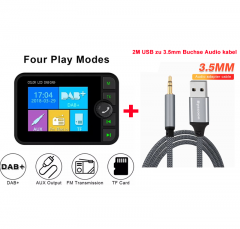 Equipé d'un câble audio USB vers femelle 3,5 mm (2 M de long)