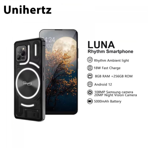 Unihertz Luna Smartphone rythme lumière ambiante 8Go 256Go 108MP G99 téléphone portable Vision nocturne téléphones portables double carte Nano SIM