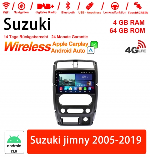 9 pouces Android 13.0 Autoradio / multimédia 4Go de RAM 64Go de ROM pour Suzuki jimny 2005-2019