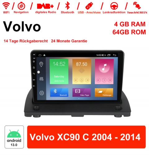 Android 13.0 autoradio / multimédia 4Go de RAM 64Go de ROM pour Volvo XC90 C 2004 - 2014 avec WiFi NAVI Bluetoot