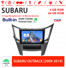 9 Zoll Android 13.0 Autoradio / Multimedia 4GB RAM 64GB ROM Für SUBARU OUTBACK 2009-2014 Built-in Carplay