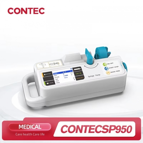 CONTEC Brand Syringe Pump LCD real-time Alarm Rechargable battery (Human or Animal Use)