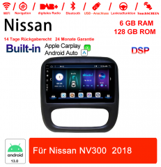 9 pouces Android 13.0 Autoradio / Multimedia 6 Go de RAM 128 Go de ROM pour Nissan NV300 2018 Built-in carplay/android auto