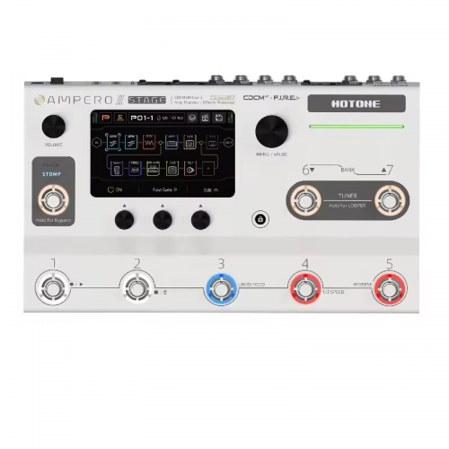 Hotone Ampero II Stage écran tactile guitare basse amplificateur modélisation armoires IR Simulation multi-effet pédale double effet chaînes