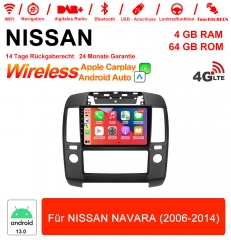 9 pouces Android 13 Autoradio/Multimédia 4Go RAM 64Go ROM Pour NISSAN NAVARA (2006-2014) avec WiFi NAVI Bluetooth USB