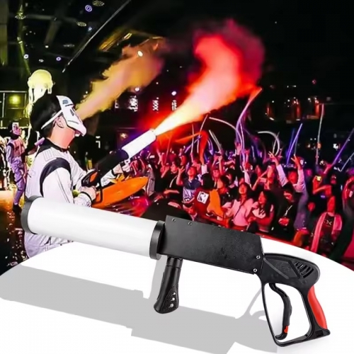 Machine de pulvérisation de jet de CO2, pistolet de dj à brouillard de fumée de CO2 led rvb pour mariage, discothèque, fête