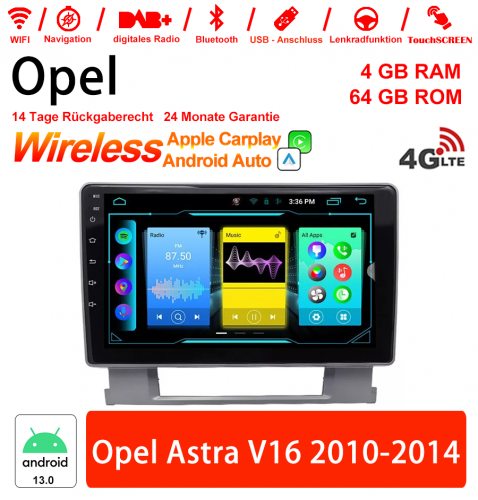 9 pouces Android 13.0 Autoradio / multimédia 4Go de RAM 64Go de ROM pour Opel Astra V16 2010-2014