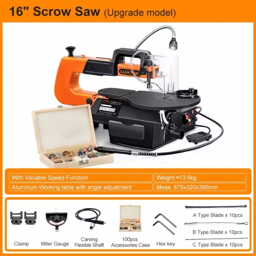 Elektrische Scroll Saw 16 inch Speed Variable Jig Kreissäge DIY Tisch Winkel Schneiden Kurve Sah