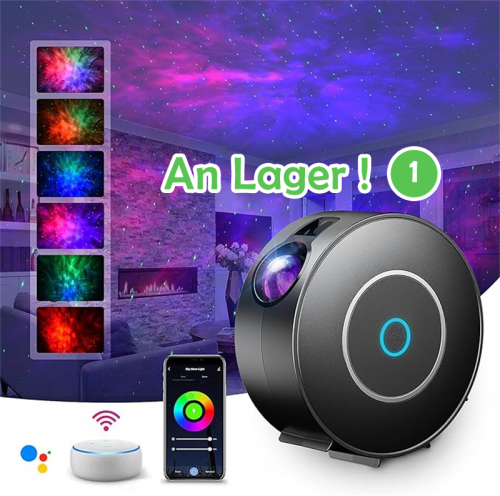 SUPPOU LED Alexa Starry Sky Projector, Smart Night Light 3D Galaxy Star Projector Lamp Children with RGB Dimming/Voice Control/WiFi Connection