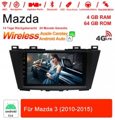 9 pouces Android 13.0 Autoradio / multimédia 4Go de RAM 64Go de ROM pour Mazda 3 (2010-2015)