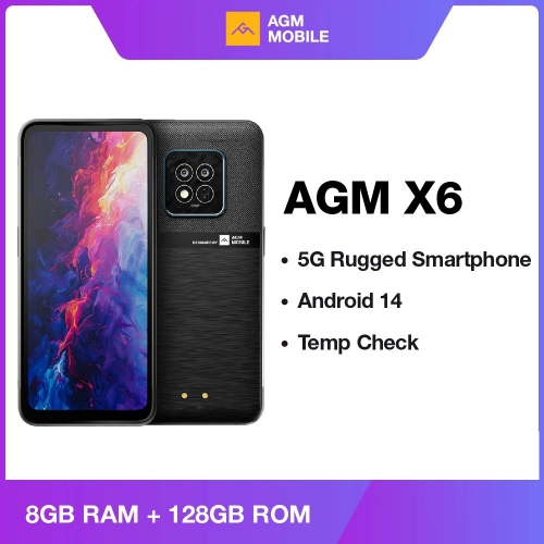 AGM X6 Robustes Smartphone | 50MP Kamera & Temperaturmessung