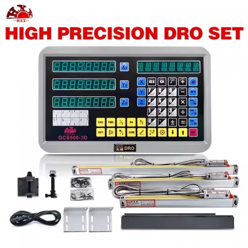 3 axis dro kit hxx gcs900 digital readout set lathe with 3 pieces linear scale linear encoder 5U TTL working length 400 to mm