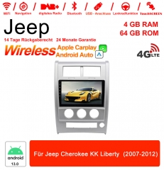 10 pouces Android 13.0 Autoradio / multimédia 4Go de RAM 64Go de ROM pour Jeep Cherokee KK Liberty  (2007-2012)