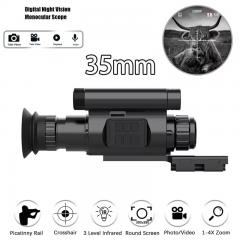 Monocular Night Vision 35mm 1080p HD Video Camera Crosshair Cursor Target Position Clip-on Digital Hunting Monocular