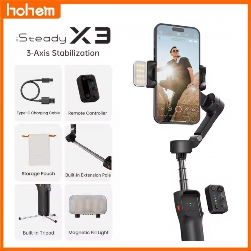 Hohem iSteady X3 Smartphone Stabilisator AI-Tracking 3-Achsen-Telefon Gimbal