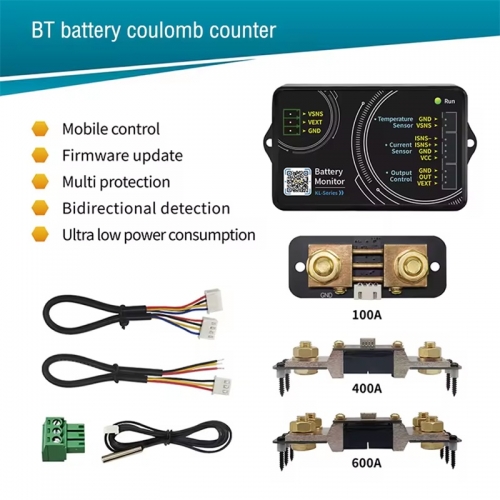 Moniteur de batterie Kl110f/kl140f/kl160f DC 0-120V, 100a, 400a, 600a, testeur de tension et de courant, affichage du stockage de la batterie