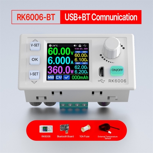 Alimentation régulée cc 6A 60V cc à cc, tension abaisseur, mise à niveau du micrologiciel de bureau, convertisseur de tension abaisseur stabilisé USB