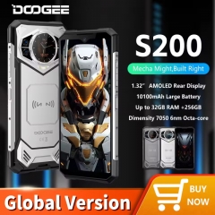 Doogee S200 5G Smartphone robuste Android 14 6.72 pouces 12Go RAM 256Go ROM 100MP + 20MP Vision nocturne NFC OTG 10100mAh